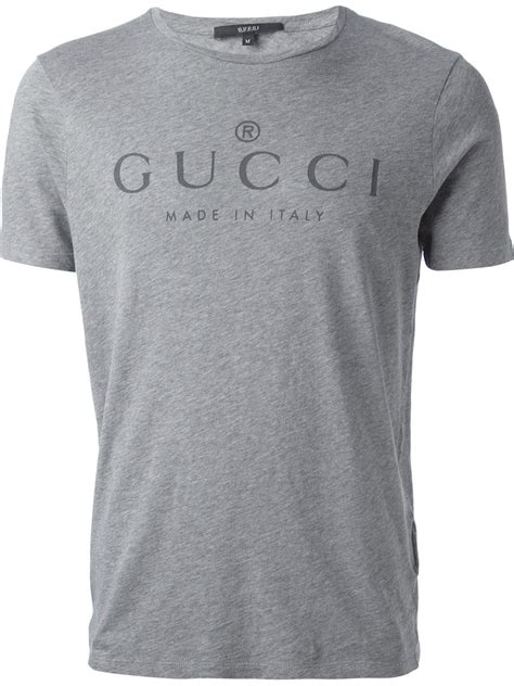 gucci grey t shirt mens|gucci graphic shirt.